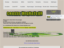 Tablet Screenshot of chasse-migrateur.com